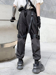 Zipper Pockets Multi Ribbons Cargo Pants