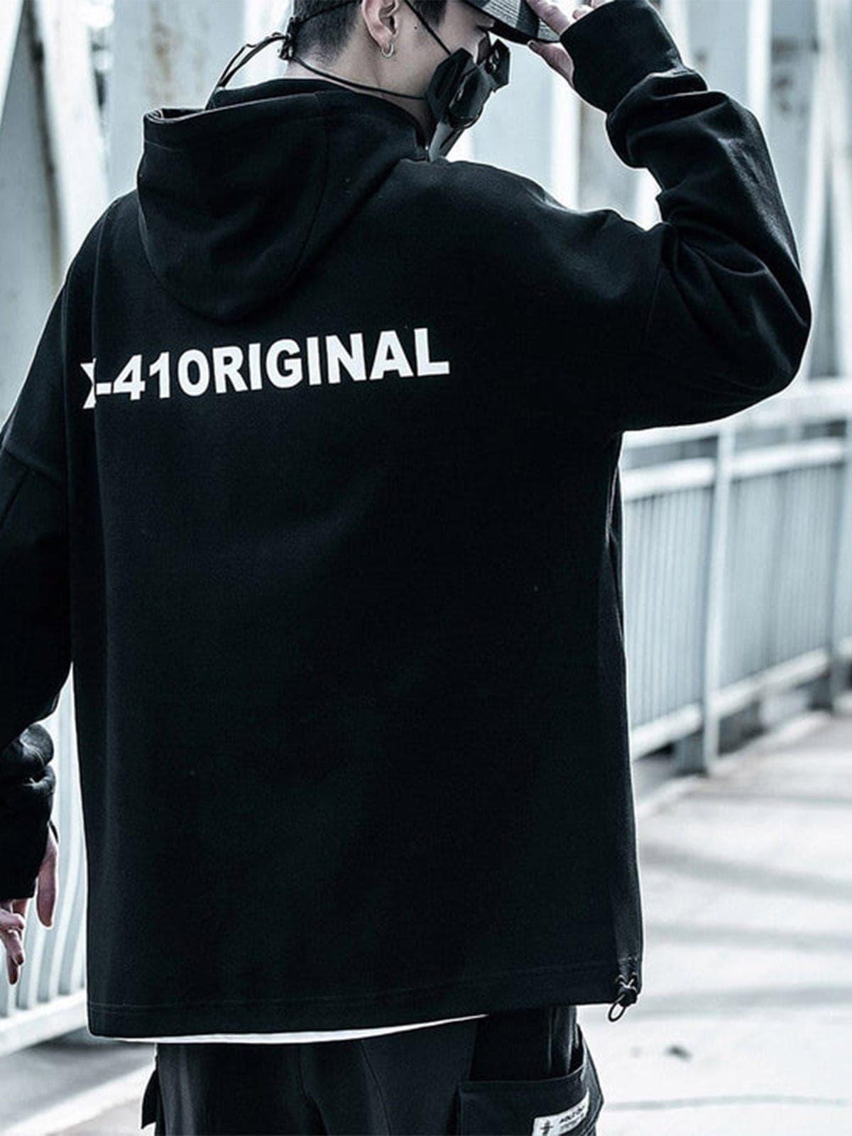 Functional Double Zipper Turtleneck Hoodies