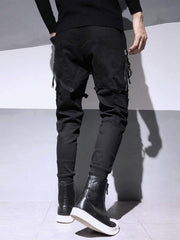 Function Irregular Zipper Patchwork Cargo Pants