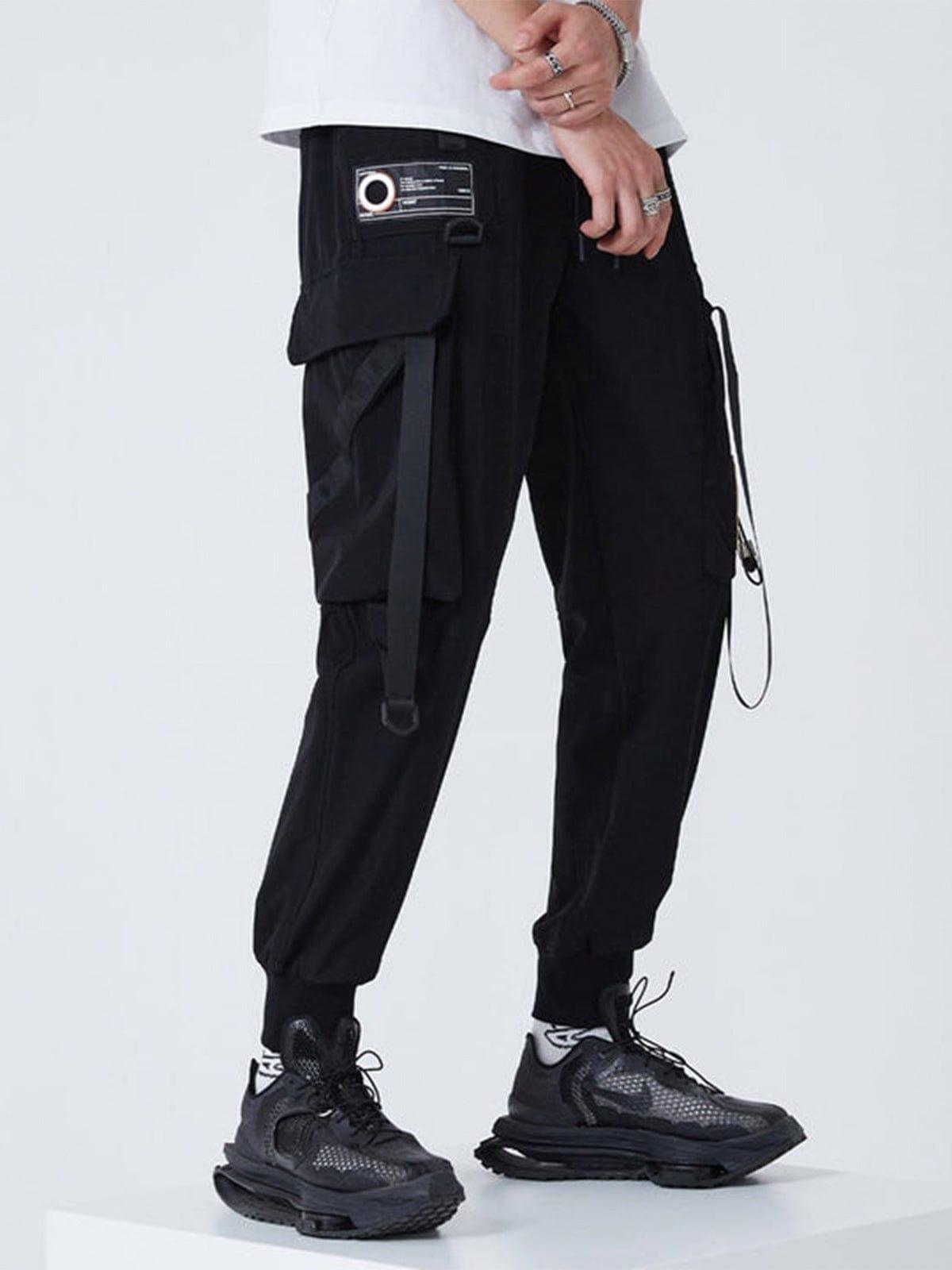 Ribbons Drawstring Function Cargo Pants