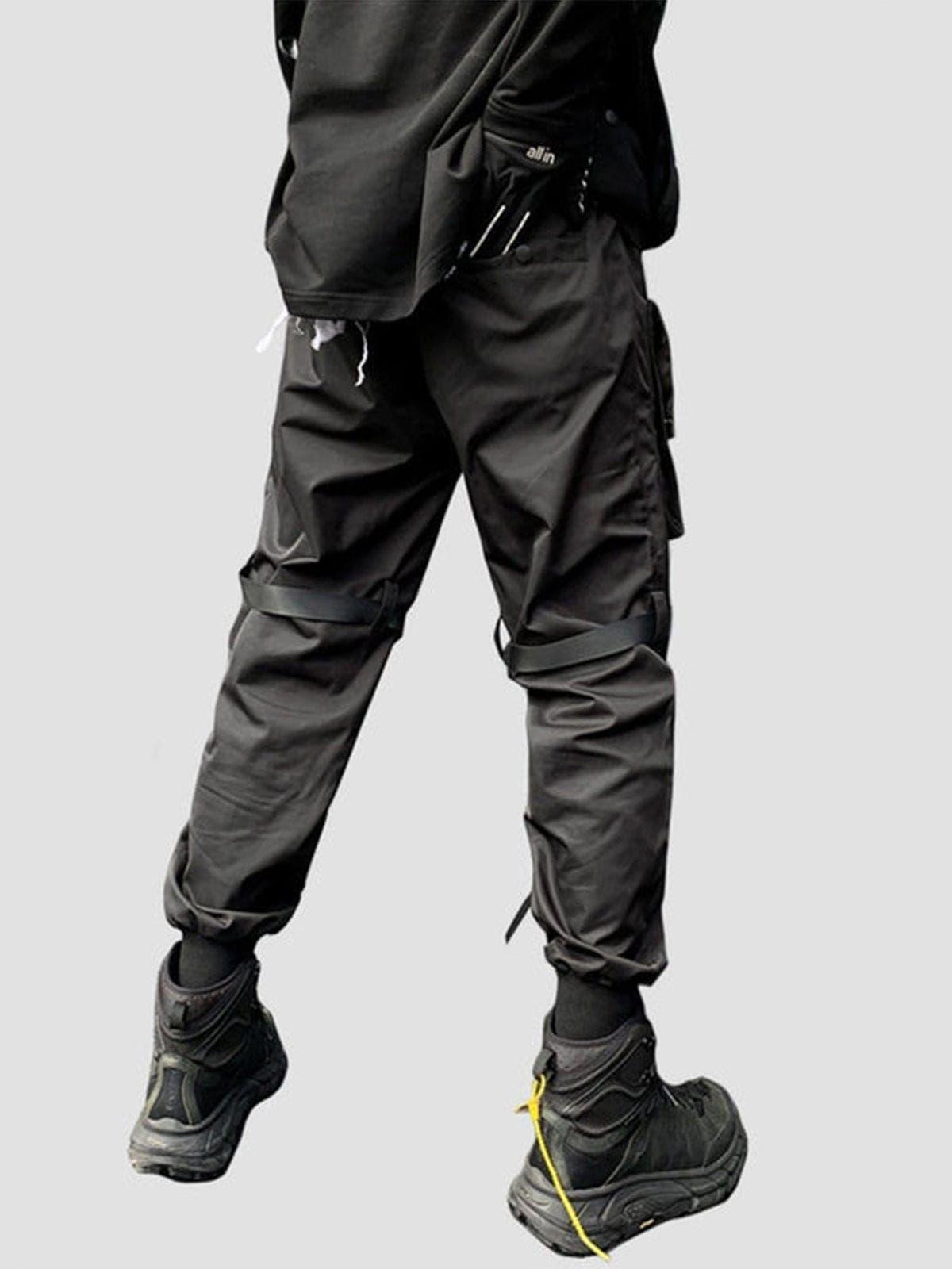 Function Multi Pockets Ribbons Pants