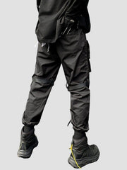 Function Multi Pockets Ribbons Pants