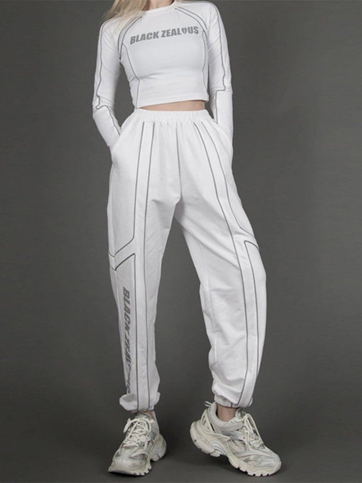 Reflective Letters Pants