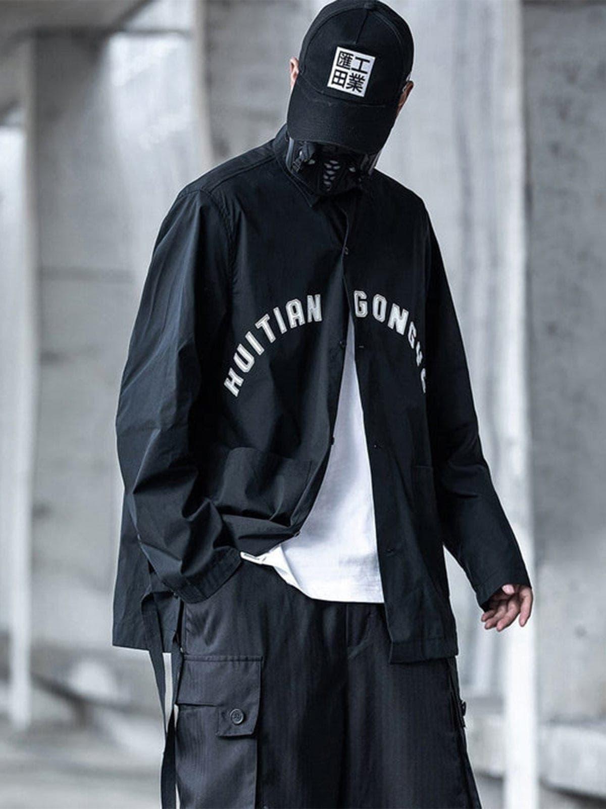 Functional Print Oversize Shirt