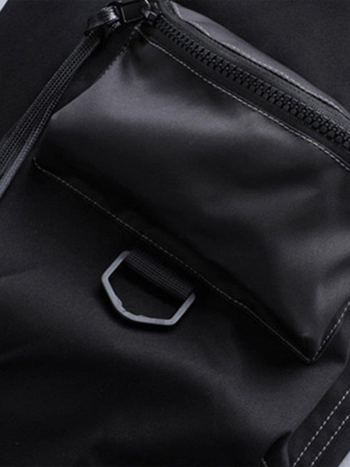 Techwear Bright Line Velcro Thick Fleece Cargo Pants