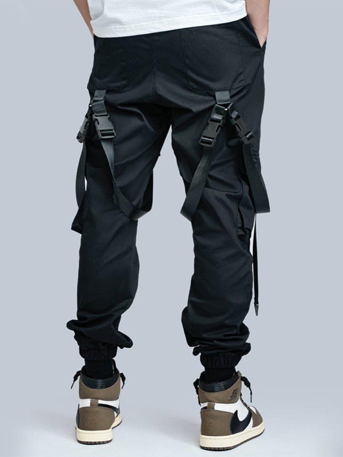 Combat Techwear Ribbons Buckle Cargo Pants