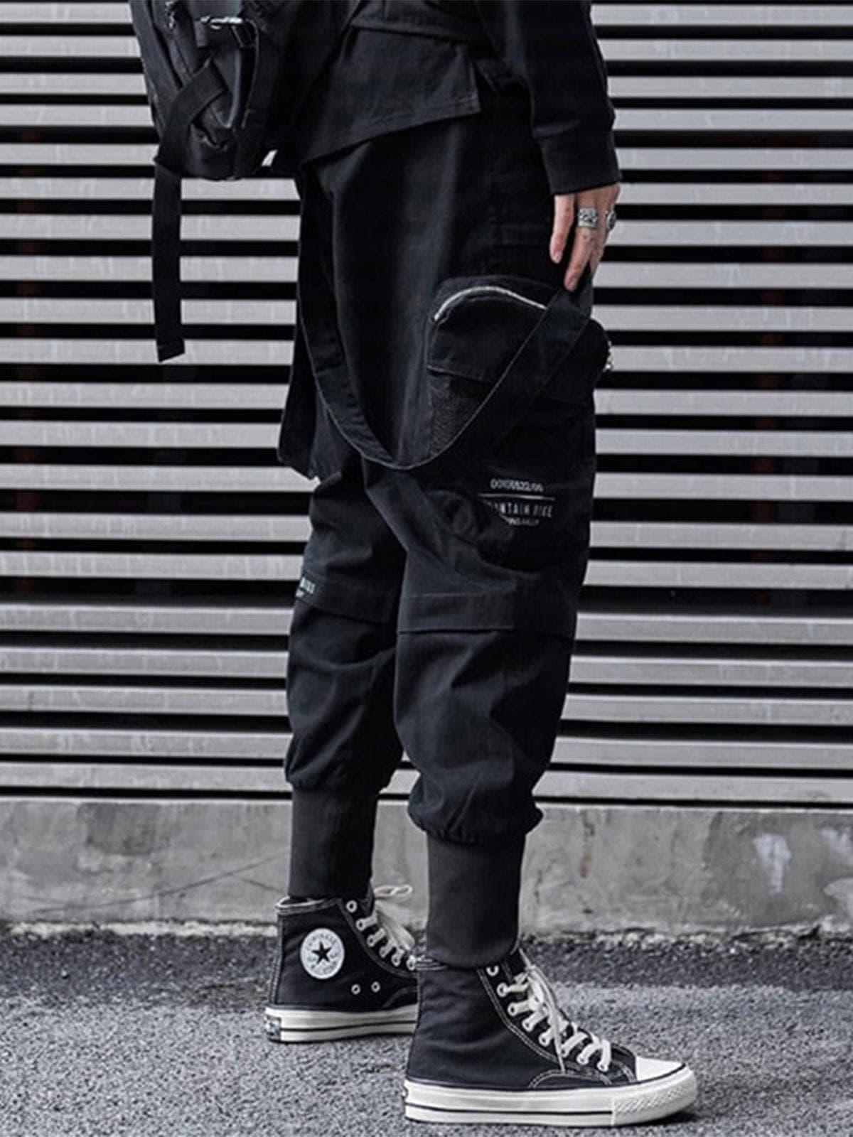 Function Buttons Ribbons Stereoscopic Pockets Cargo Pants