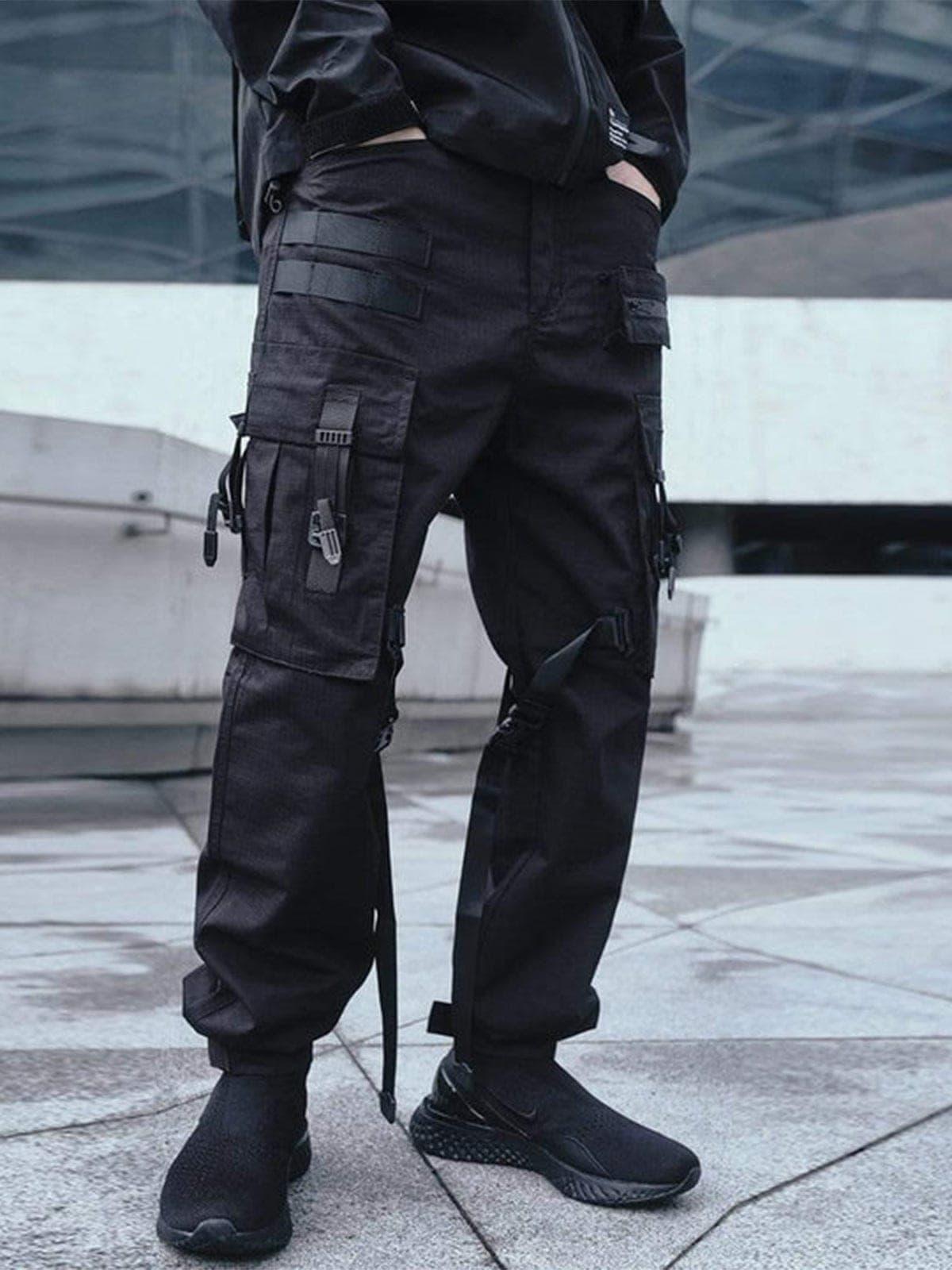 Combat Ribbons Pockets Cargo Pants