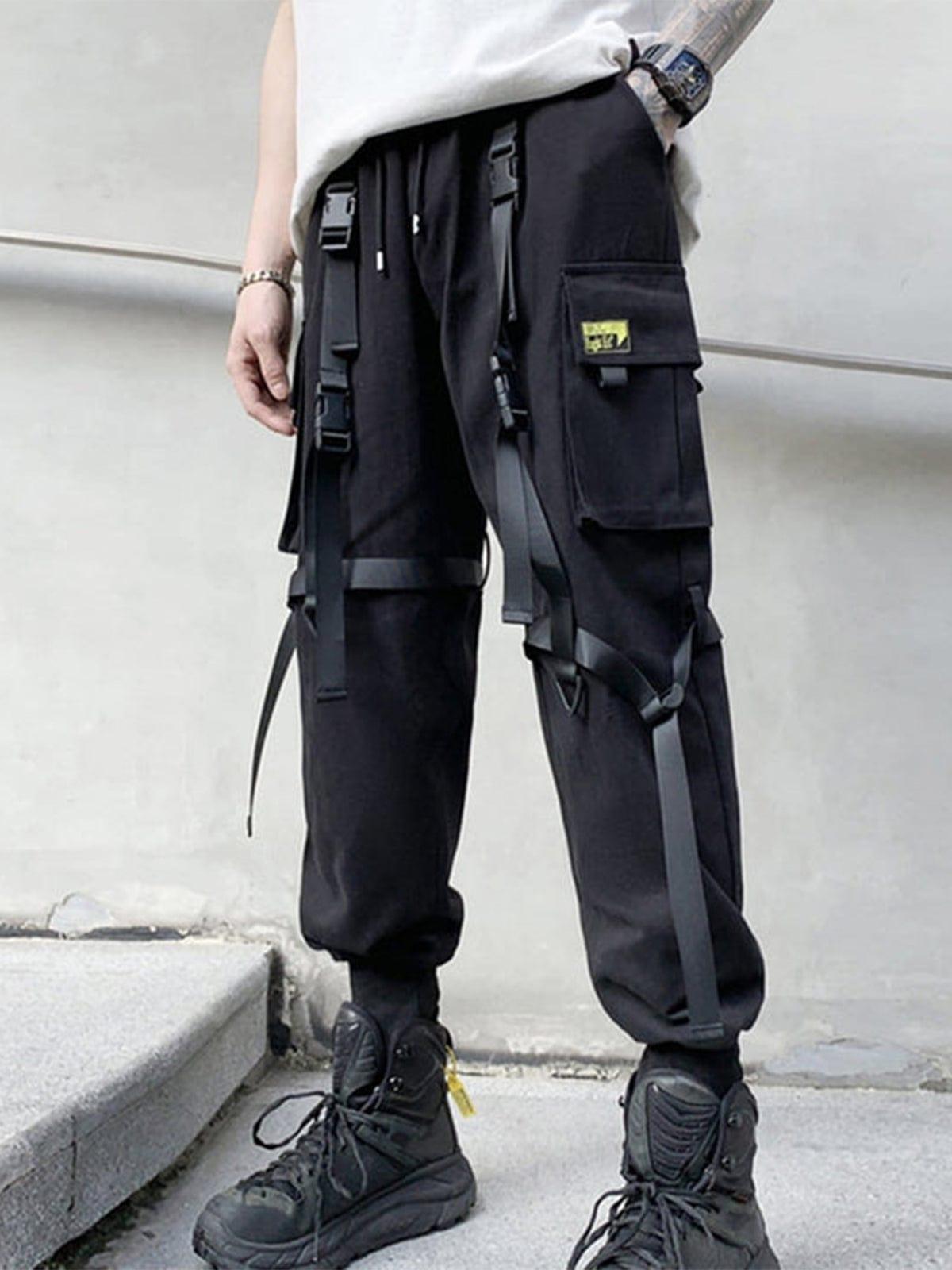 Ribbons Pockets Cargo Pants