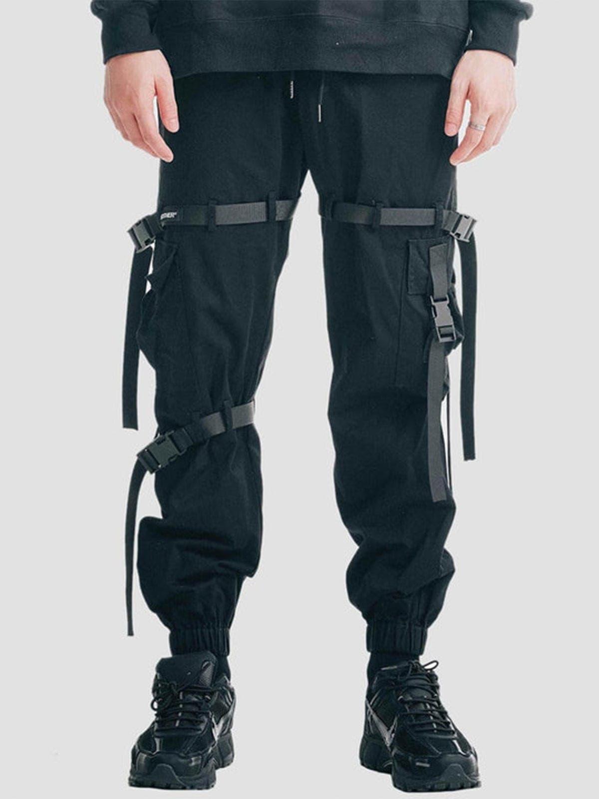 Techwear Multi Pockets Ribbons Cargo Pants