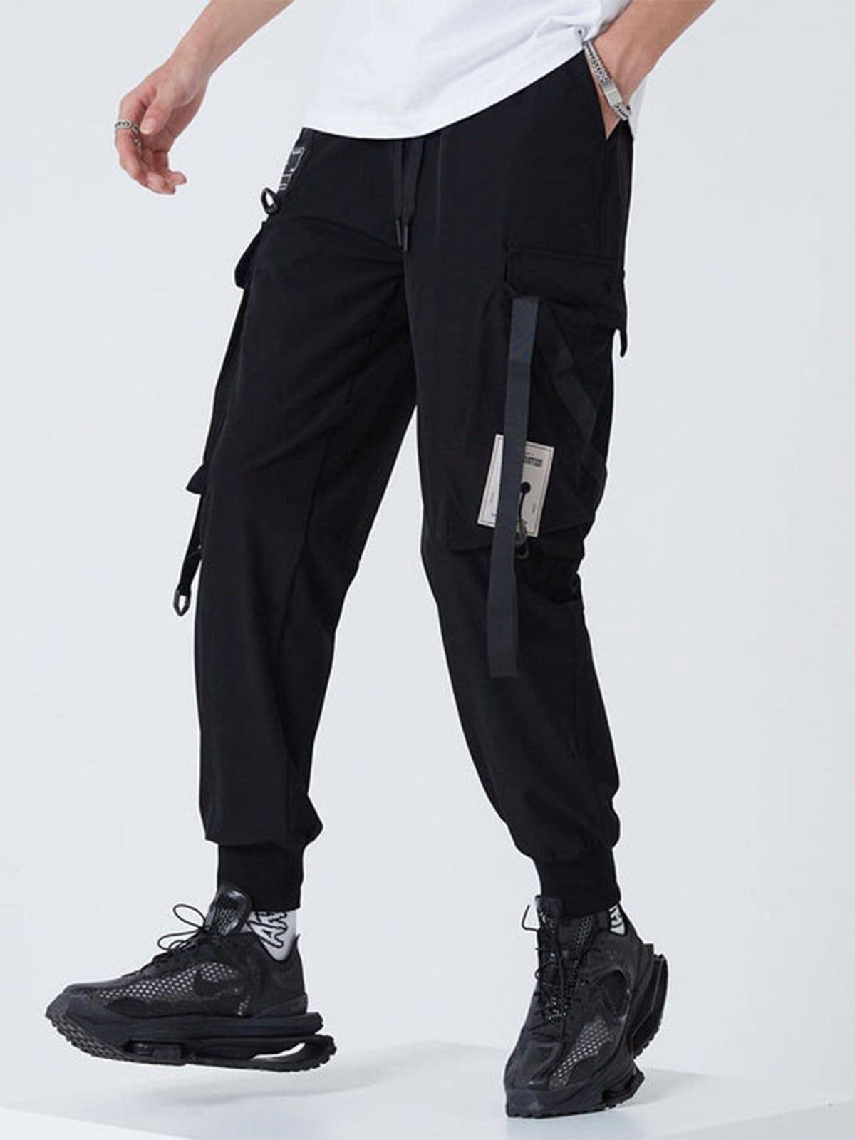 Ribbons Drawstring Function Cargo Pants