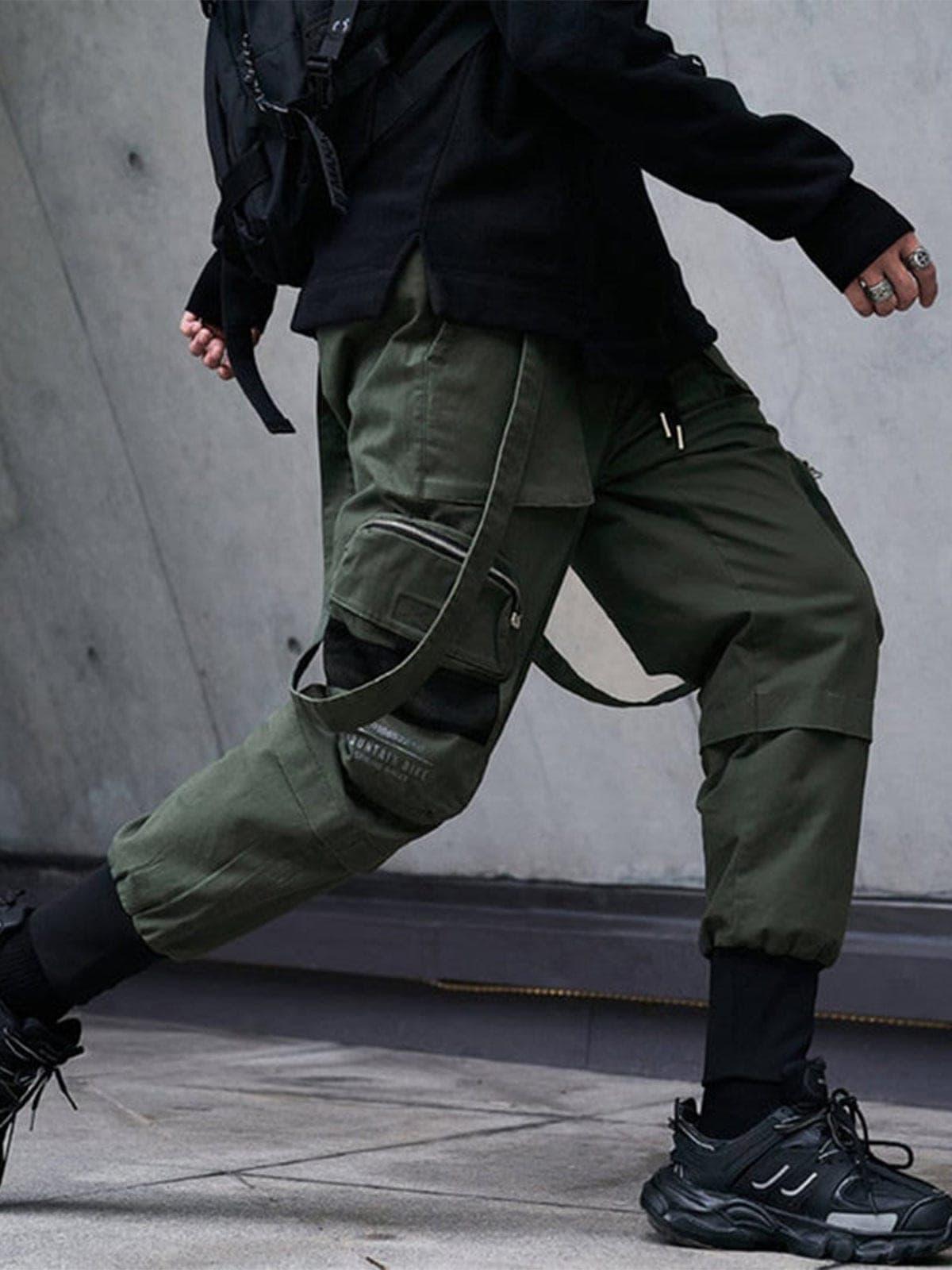 Function Buttons Ribbons Stereoscopic Pockets Cargo Pants