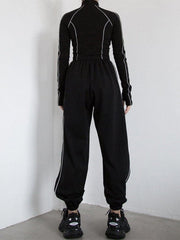 Cyberpunk Reflective Embroidery Long Sleeve T Shirt
