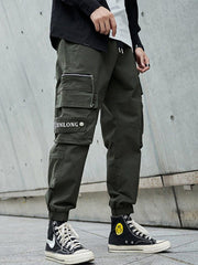 Patchwork Pockets Cargo Pants