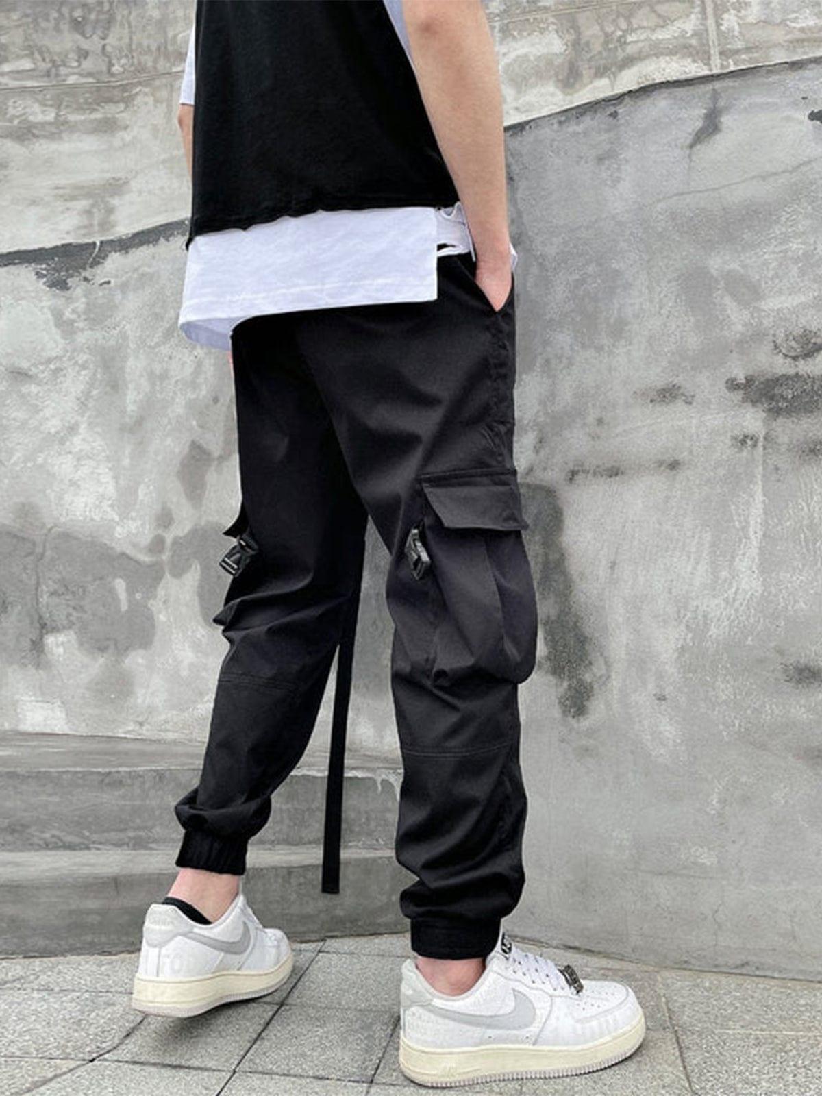 Ribbons Pockets Function Cargo Pants