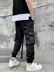 Ribbons Pockets Function Cargo Pants