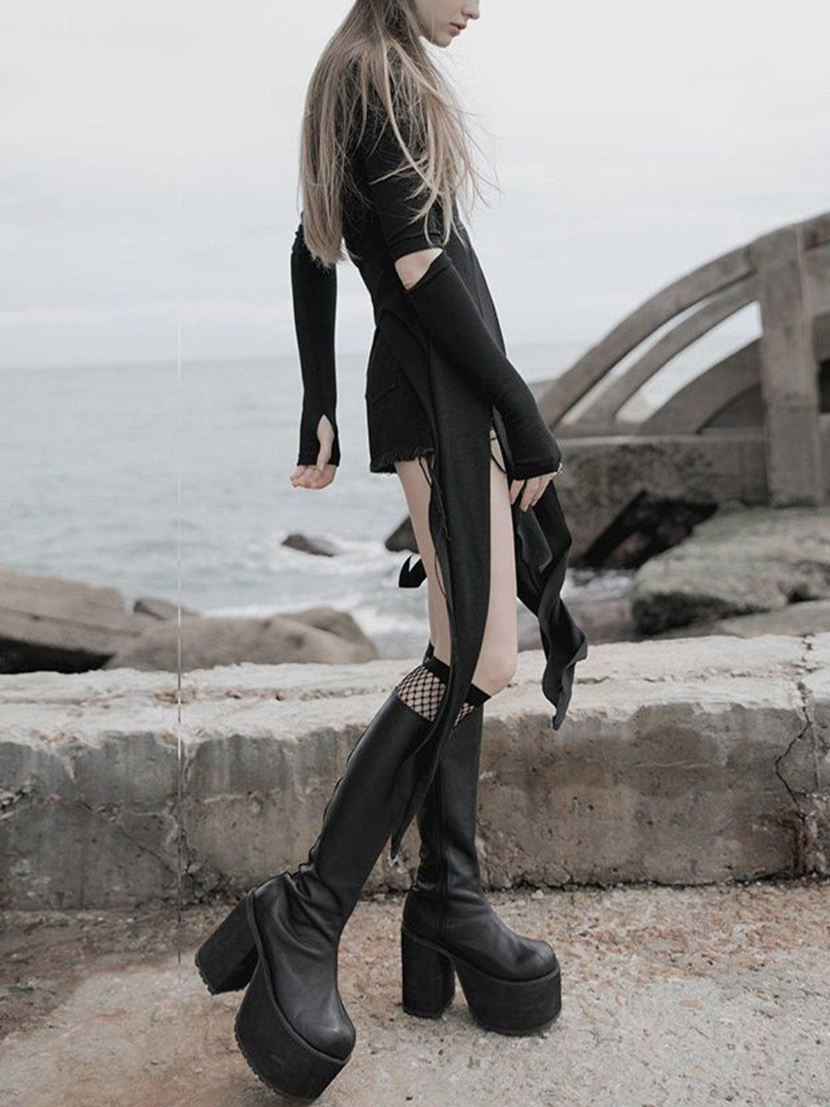 Cut Irregular Split Dress