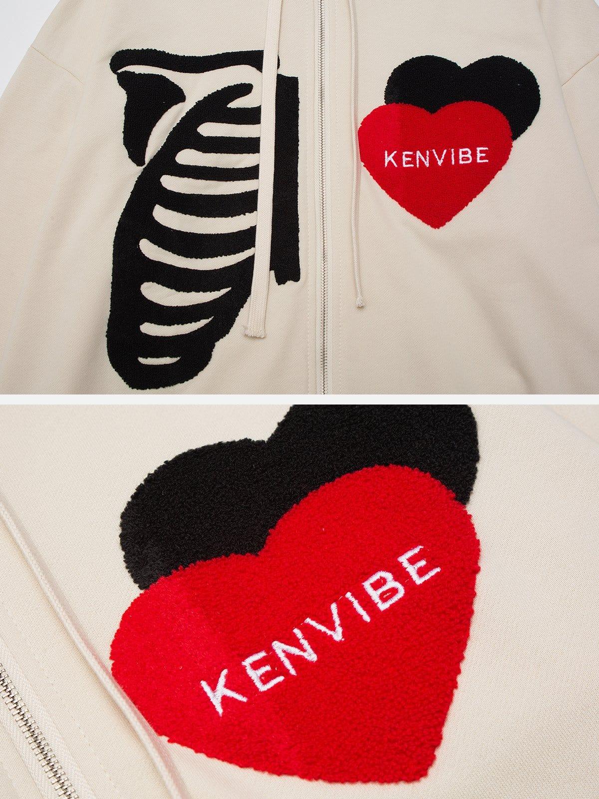 Flocking Skeleton Love Hoodie