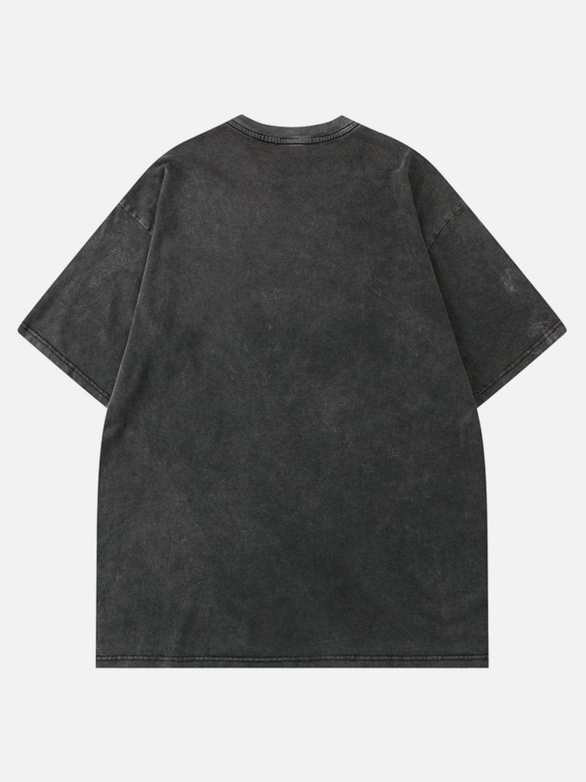 Skull Butterfly Washed Graphic Tee