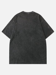 Skull Butterfly Washed Graphic Tee