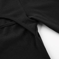 Sexy Straps Navel Long Sleeve T Shirt
