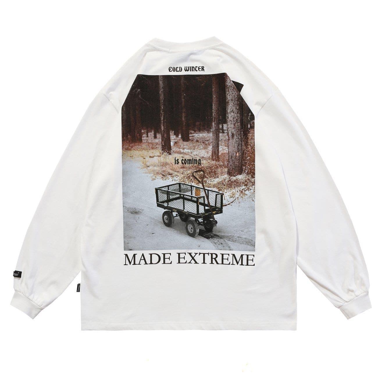 Forest Trailer Print Oversized Sweatshirt