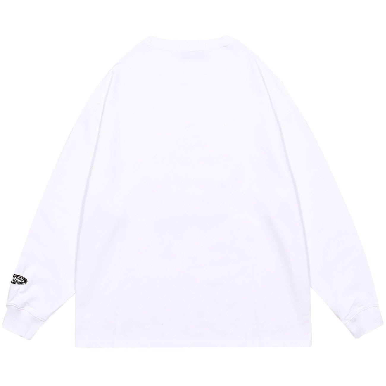 Necklace Letters Print Sweatshirt