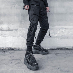 Personality Straps Cargo Pants