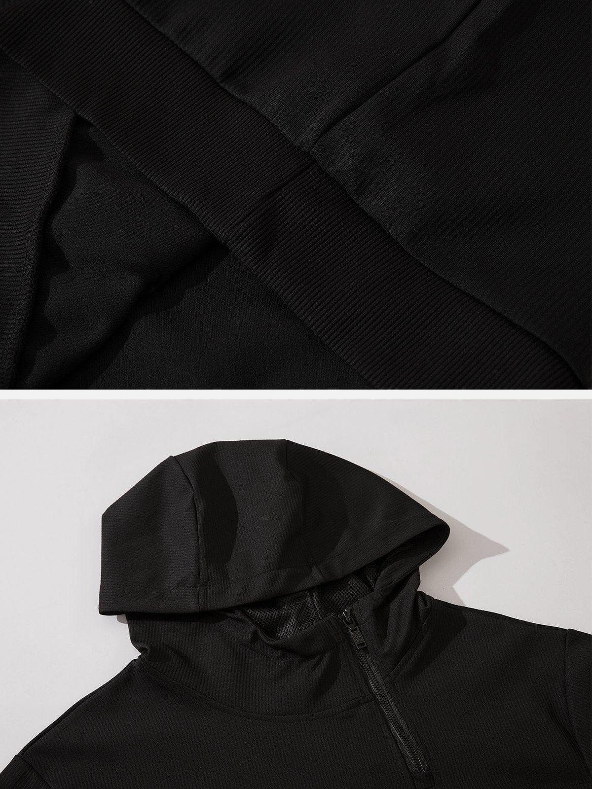 Irregular Zipper Big Pocket Jacket