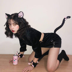 Dark Anime Cosplay Cat Ears Hair Band