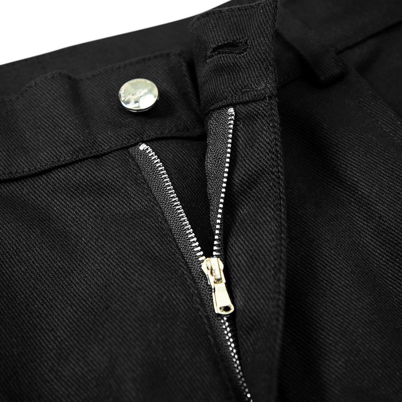 Solid Color Embroidery Pants
