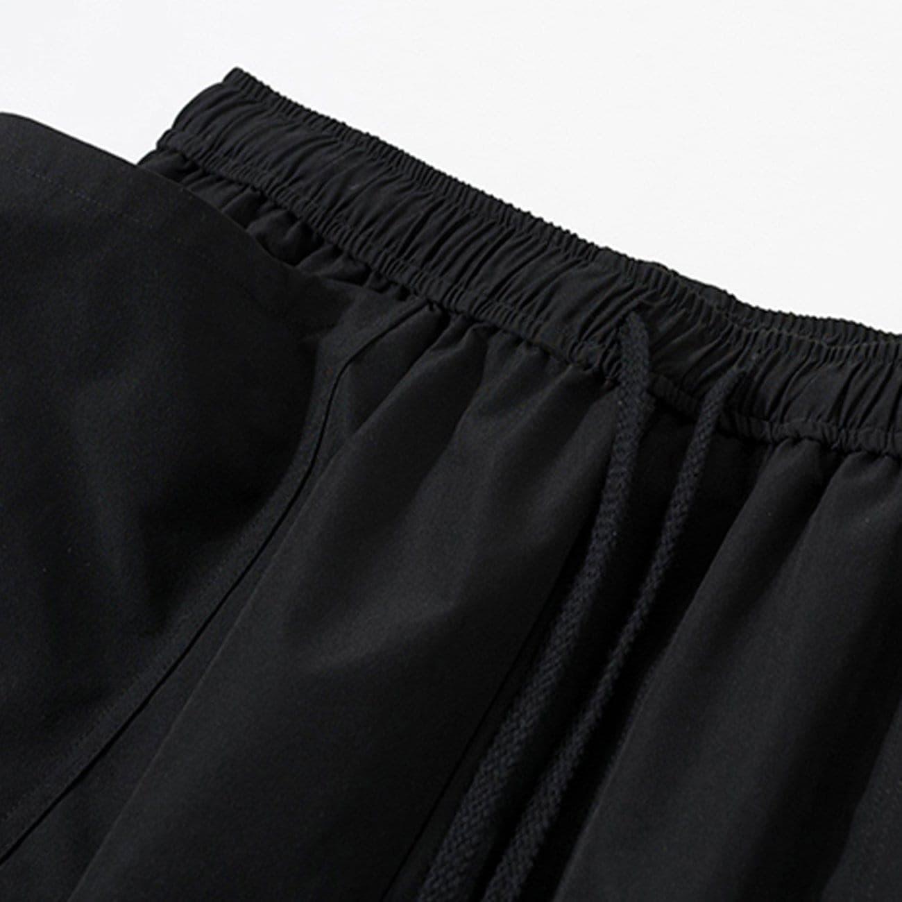 Combat Zipper Pockets Ribbons Cargo Pants