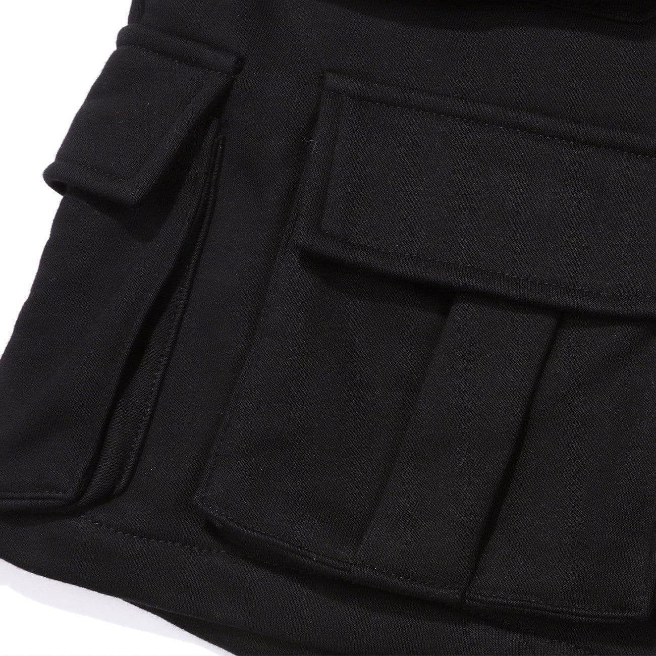 Buckle Pocket Cargo Shorts