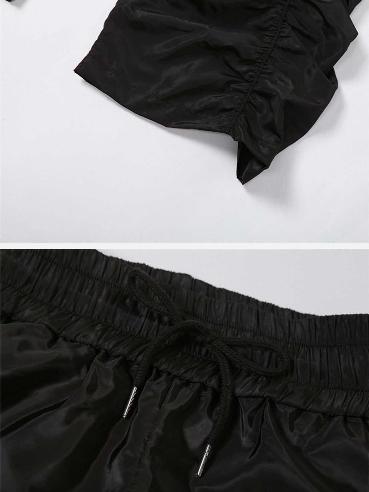 Smocked Loose Tie Casual Pant