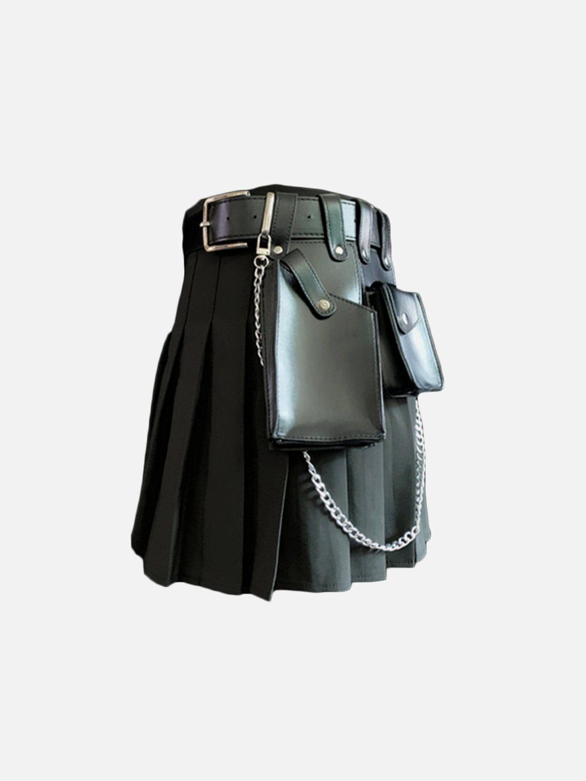 Fanny Pack Chain PU Skirt