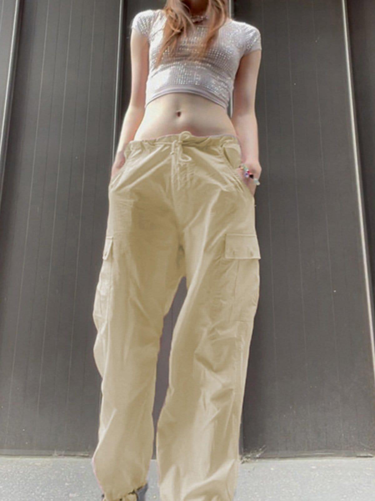 Low Waist Drawstring Cargo Pants