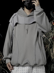 Patchwork Reflective Strip Hoodie
