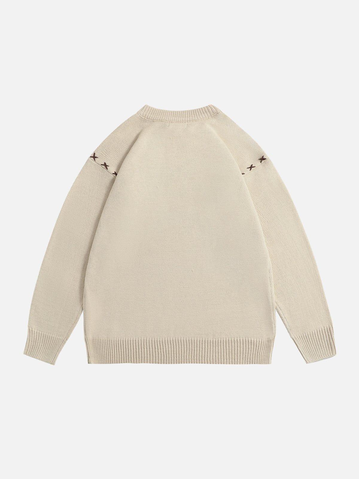 Letter Line Design Sweater