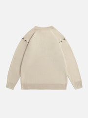 Letter Line Design Sweater