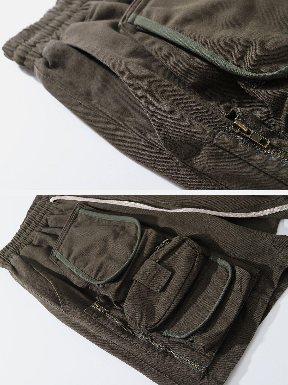 Removable Pockets Cargo Shorts