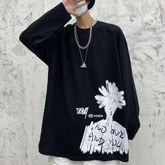 Dark Flowers Graffiti Sweatshirt