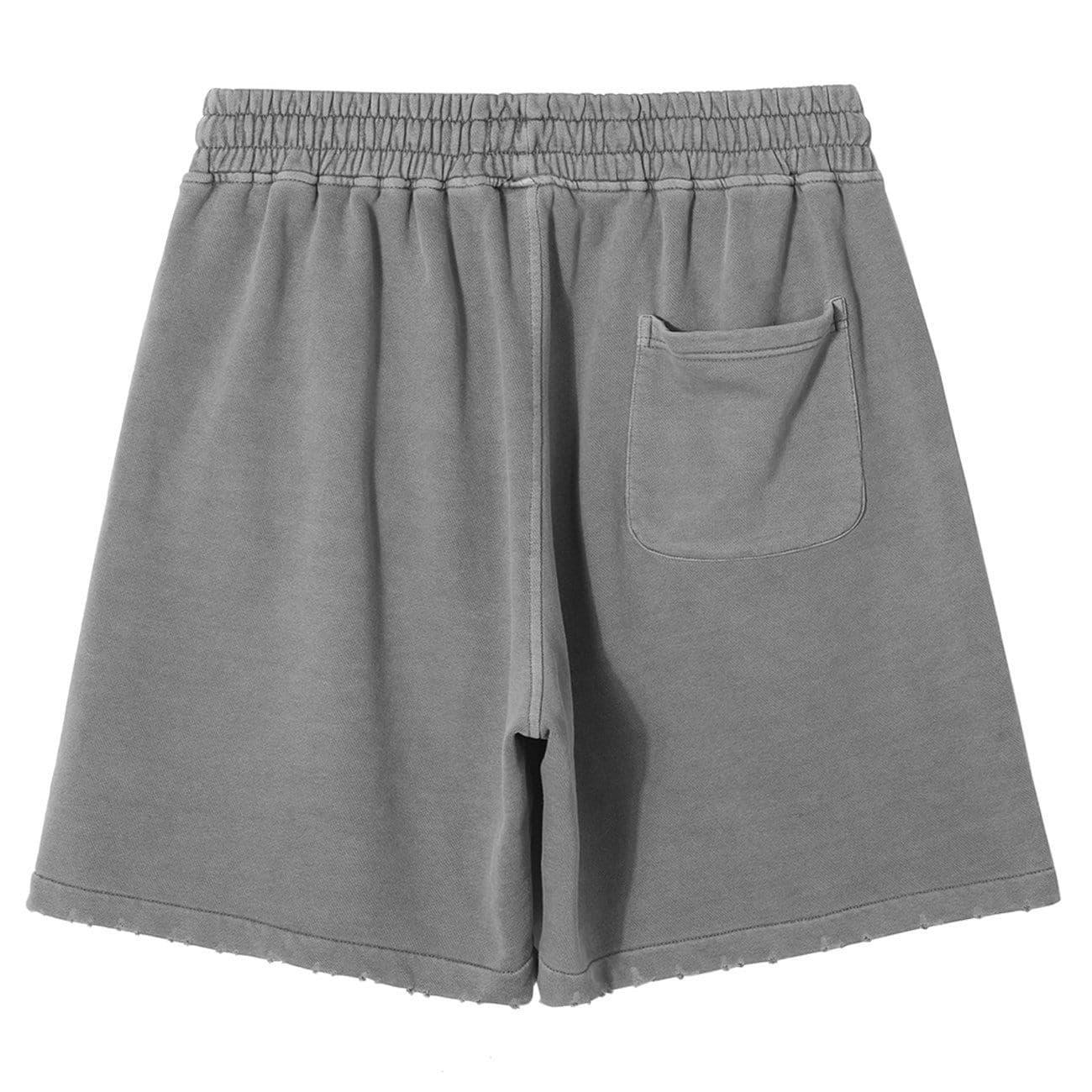 Ripped Hole Washed Shorts