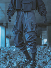 Schoolbag Buckle Pockets Cargo Pants