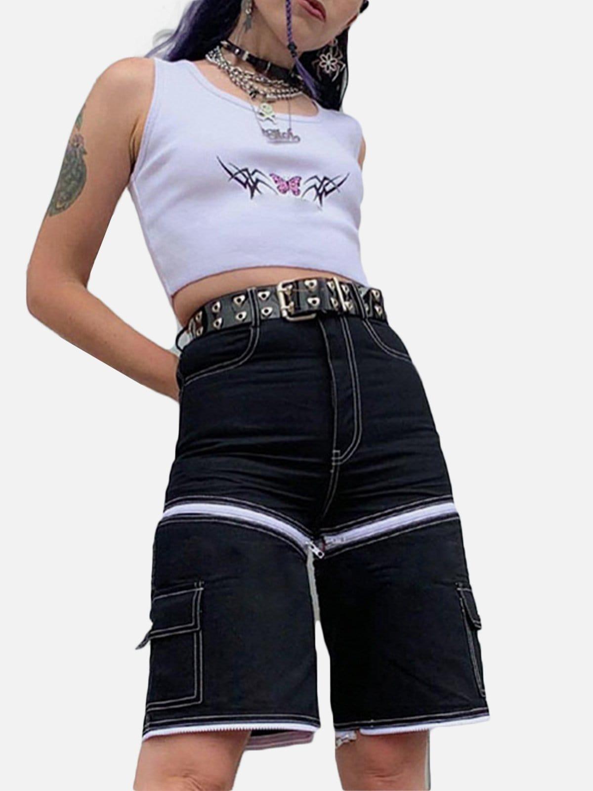 Detachable Zip Up Jeans