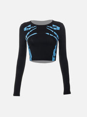 Finger Graphic Long Sleeve T Shirts