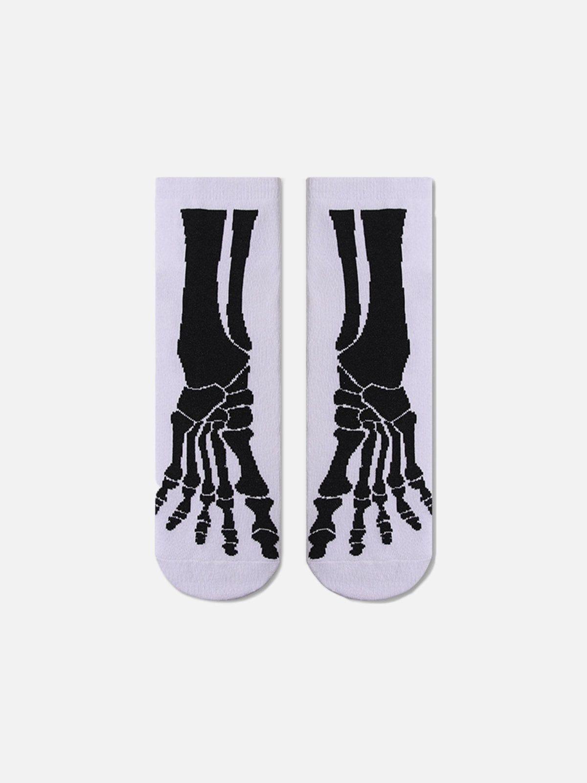 Foot Bone Pattern Socks