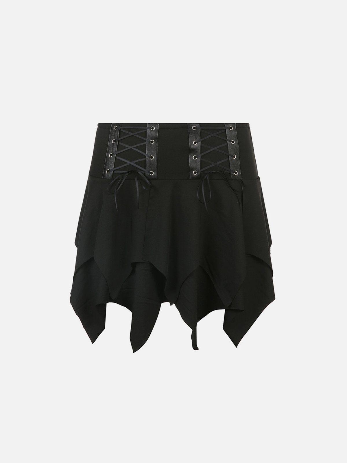 Straps Irregular Skirt