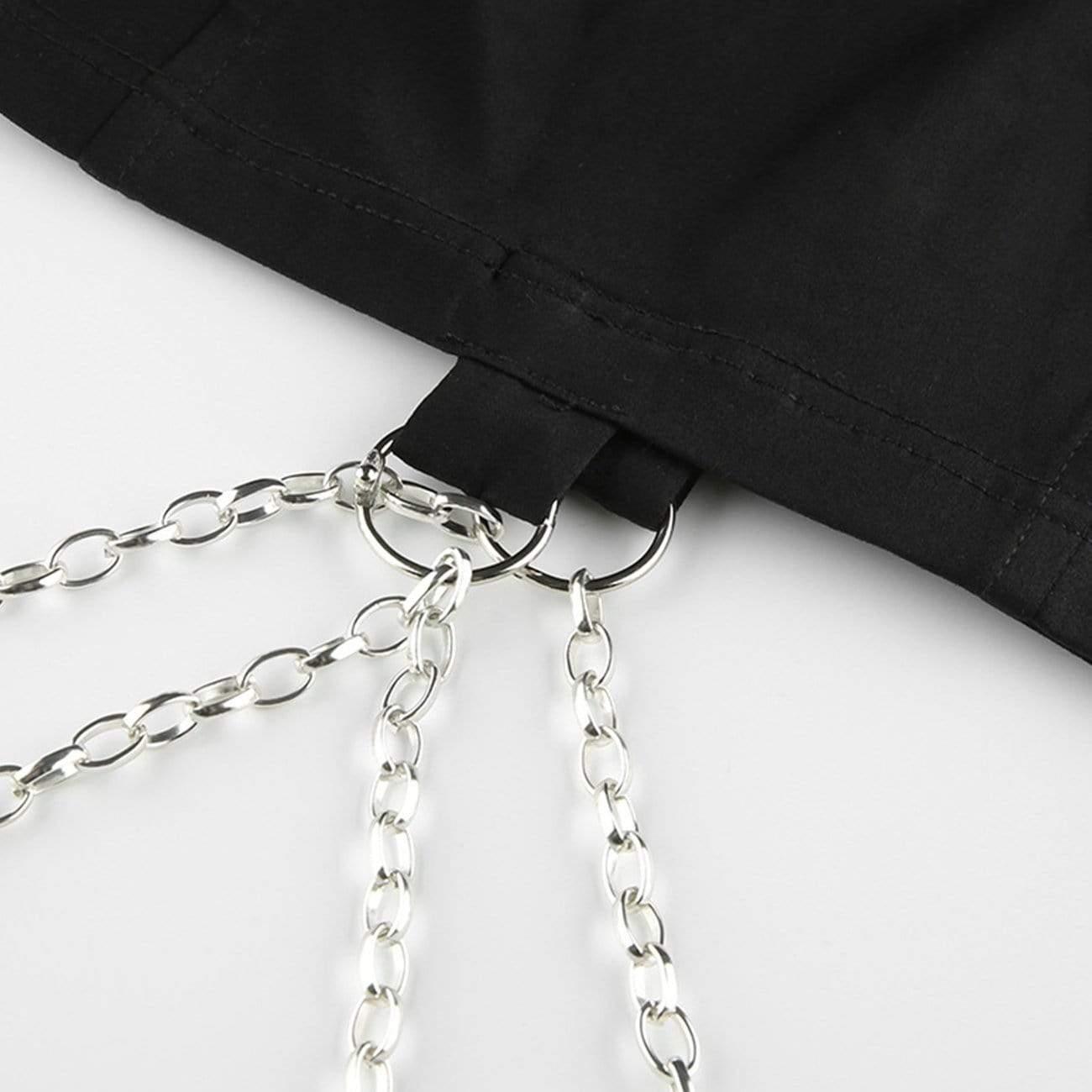 Sexy Punk Chain Crop Sling Vest