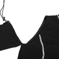 Sexy Cropped Navel Long Sleeve Shoulder T-Shirt