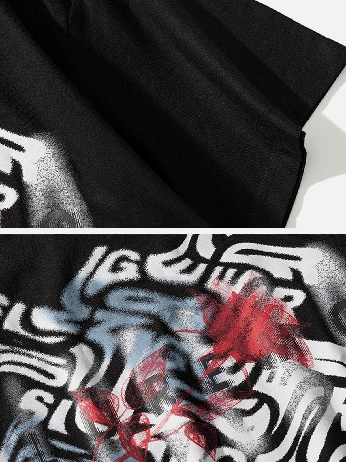Abstract Letters Graphic Tee
